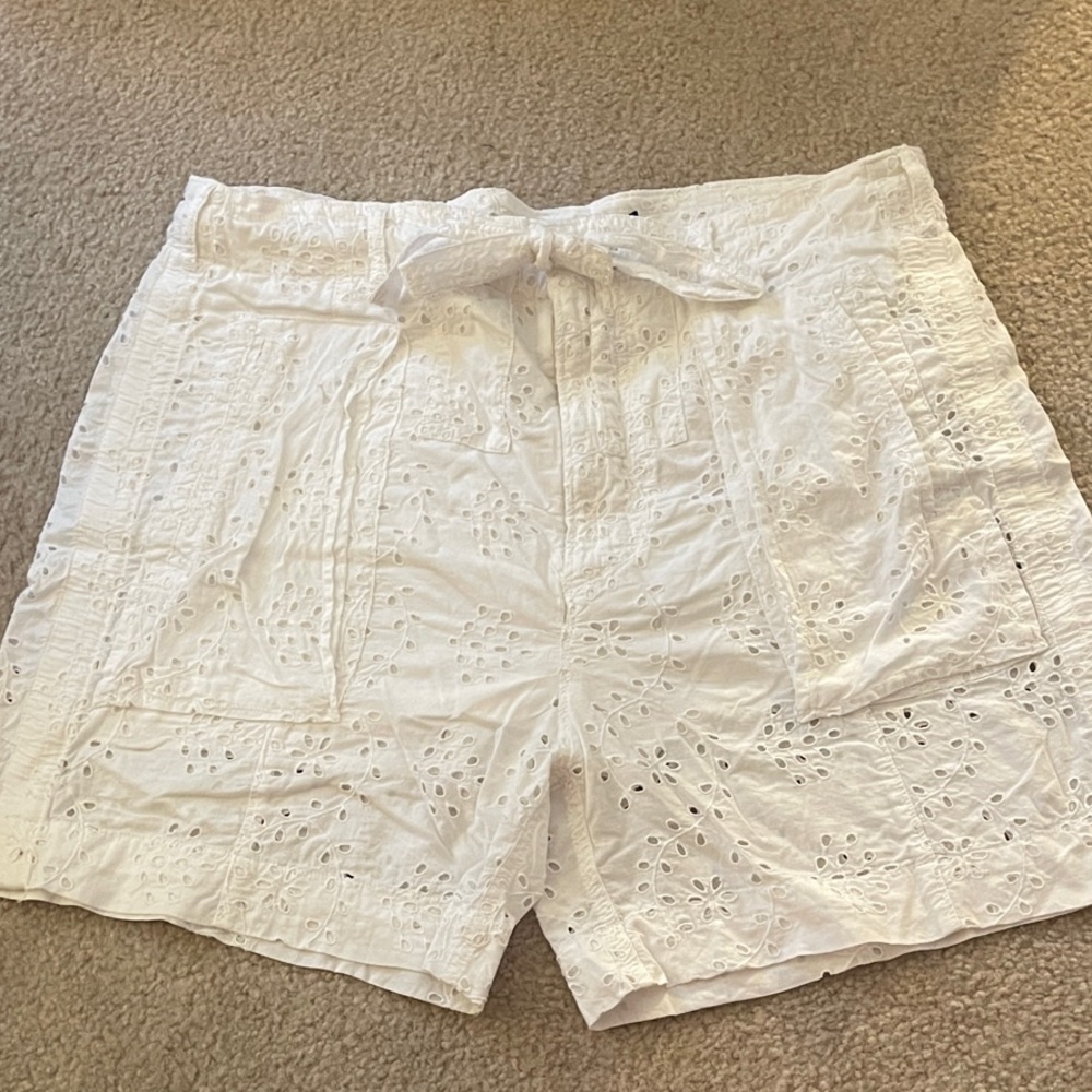 Polo by Ralph Lauren White Eyelet Women's Shorts